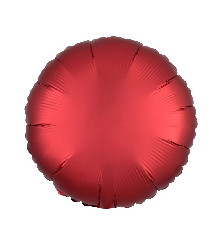 Kulatý sametový balónek - červený