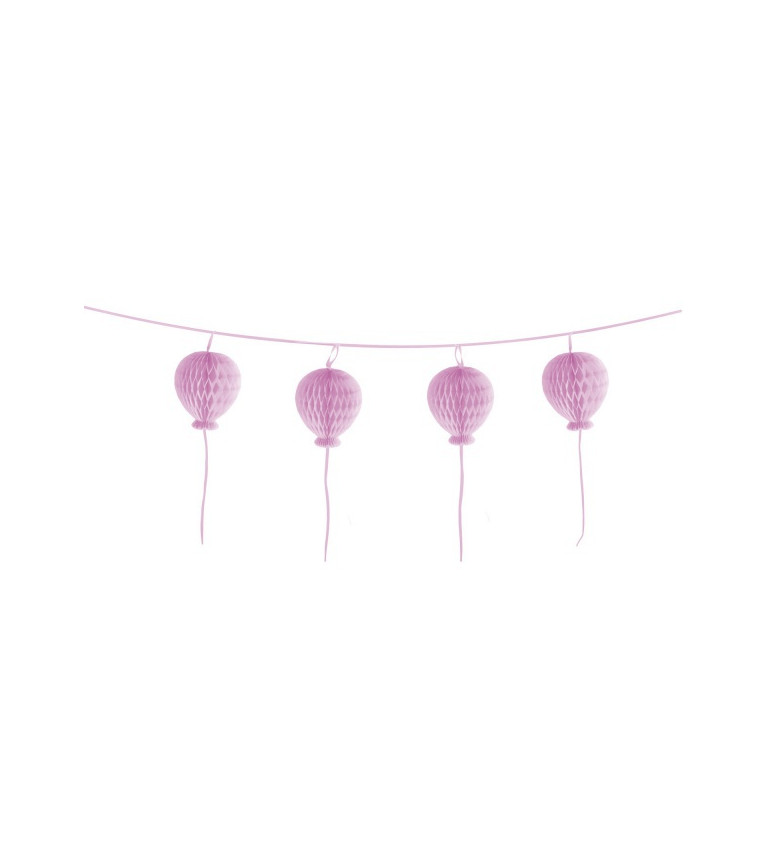 Girlanda s růžovými balónky