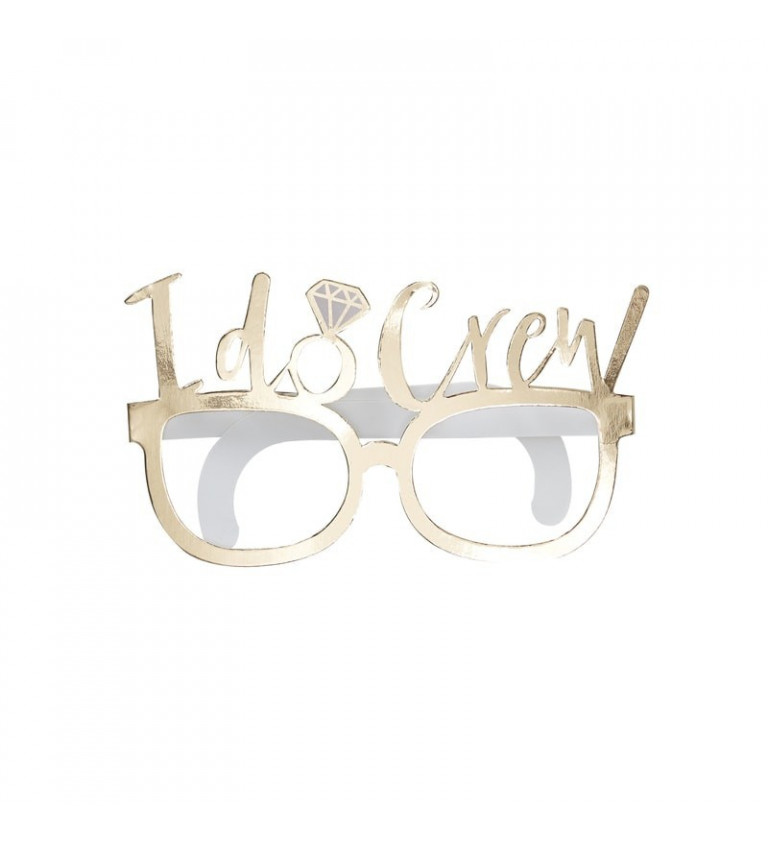 Sada papírových brýlí s nápisem I do crew