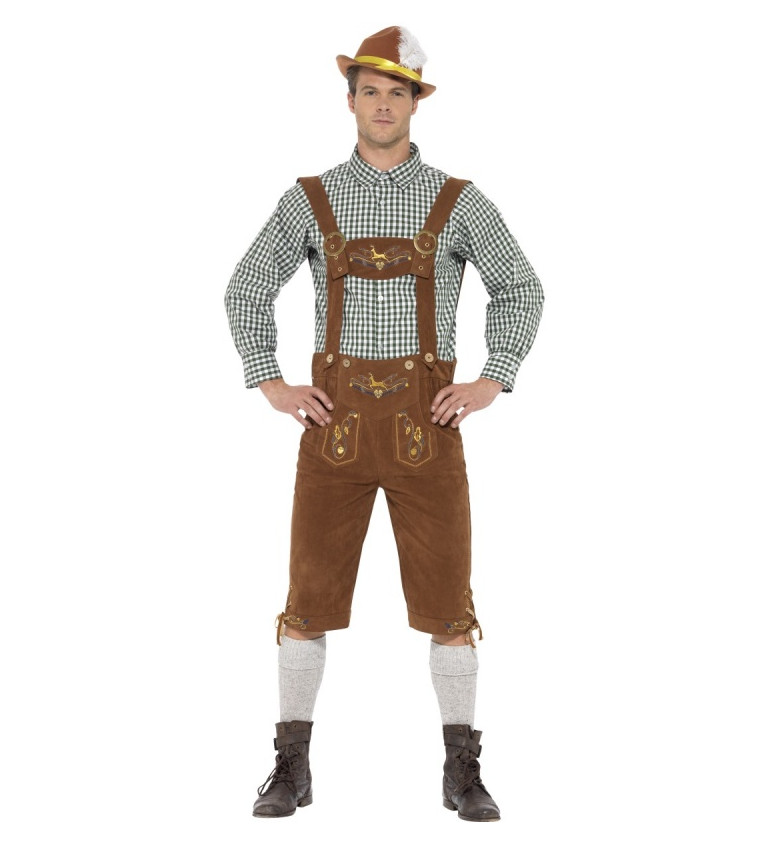 Karnevalový kostým - Oktoberfest hnědé kalhoty