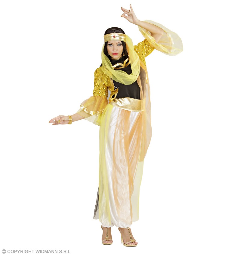Kostým harémové tanečnice - žlutá