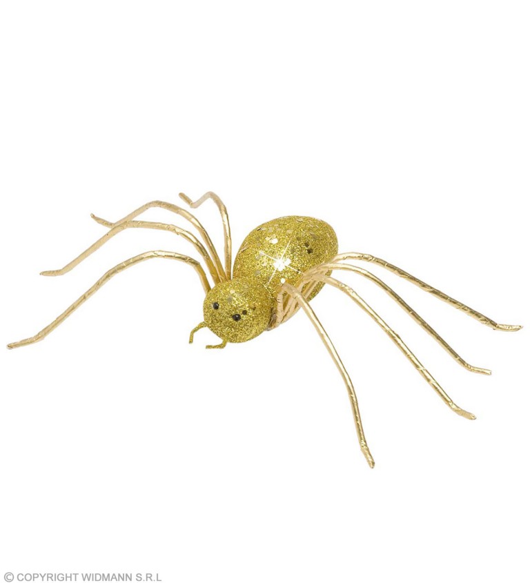 Třpytivý pavouk - zlatý