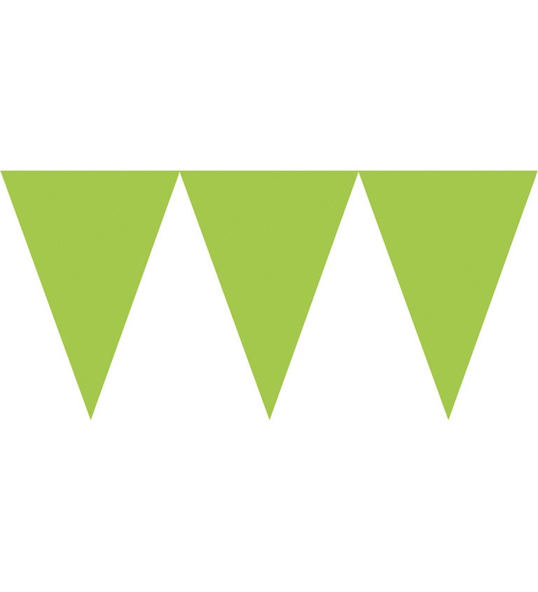 Girlanda - trojúhelníky zelené
