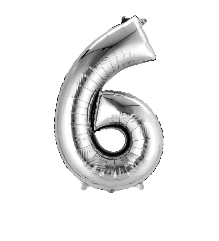 Balónek velký stříbrný - číslo 6
