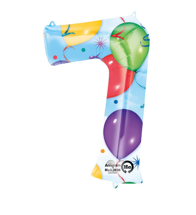 Barevný balonek "7"