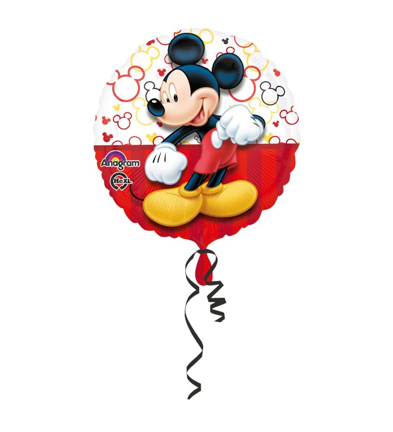 Fóliový balónek kulatý - Mickey Mouse