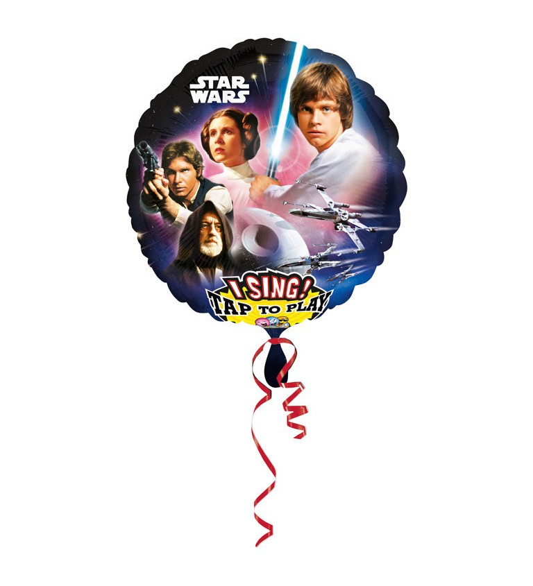 Fóliový balónek kulatý - Star Wars, se zvukem
