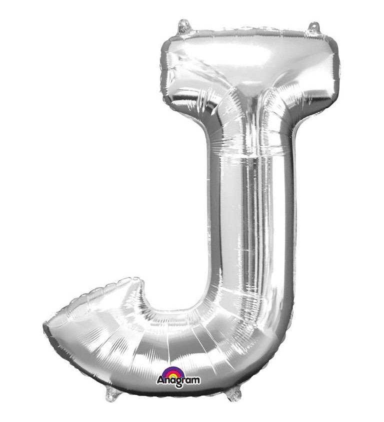 Narozeninový fóliový balónek (stříbrný) – J