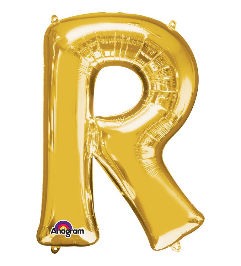 Narozeninový fóliový balónek (zlatý) – R