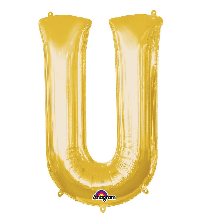 Narozeninový fóliový balónek (zlatý) – U
