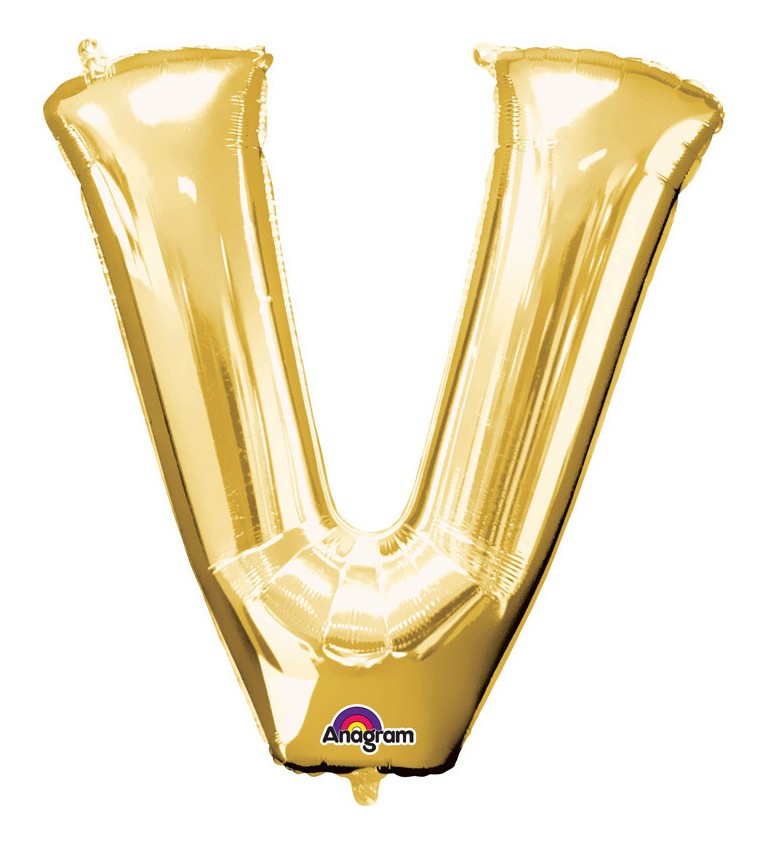 Narozeninový fóliový balónek (zlatý) – V