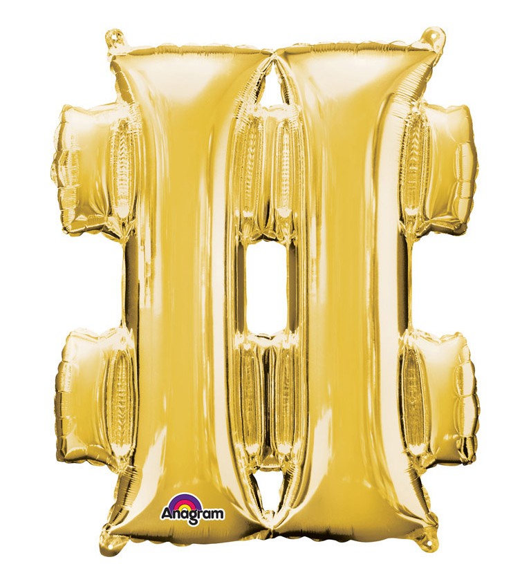 Narozeninový fóliový balónek (zlatý) – #