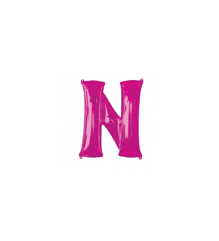 Narozeninový fóliový balónek (tmavě růžový) – N