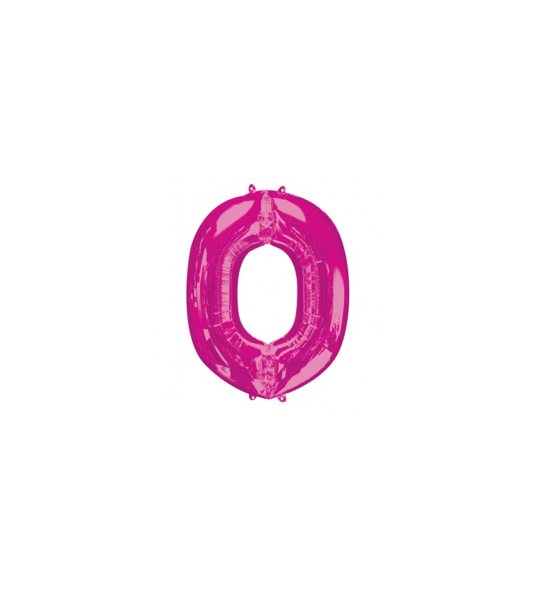 Narozeninový fóliový balónek (tmavě růžový) – O