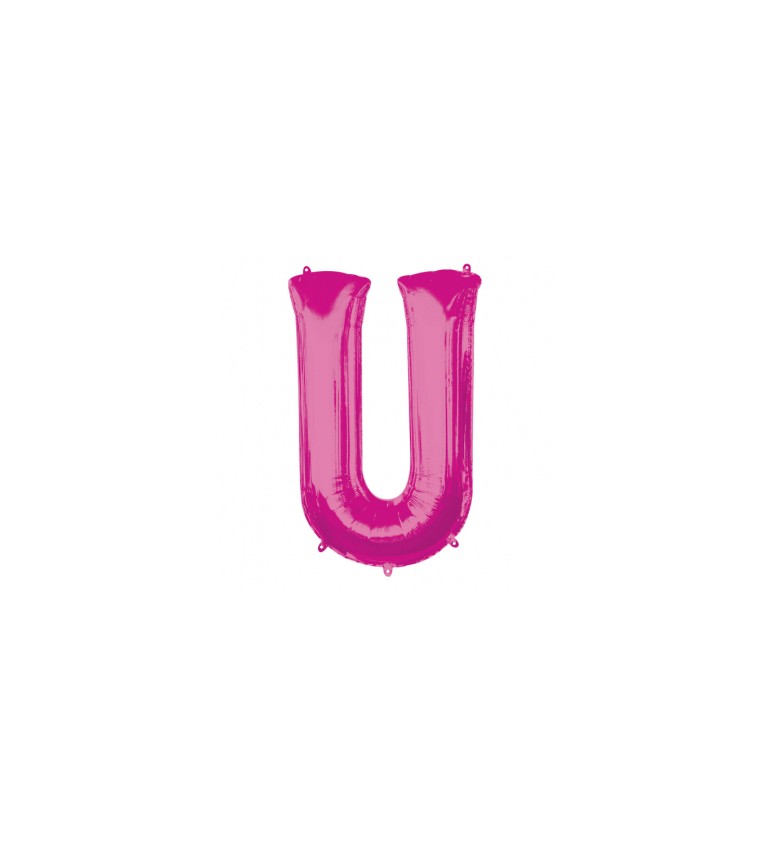 Narozeninový fóliový balónek (tmavě růžový) – U