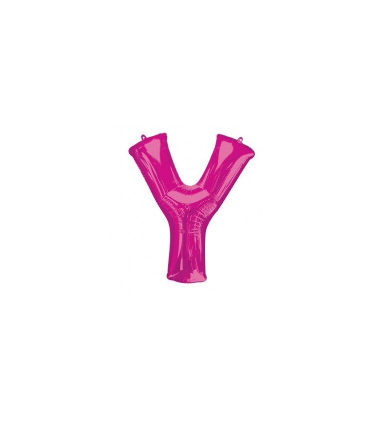 Narozeninový fóliový balónek (tmavě růžový) – Y