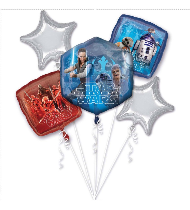 5 fóliových balónků - Star wars poslední Jedi