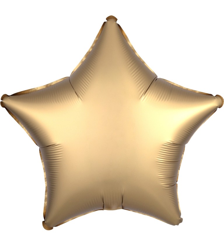 Fóliový balónek ve tvaru hvězdy - zlatý