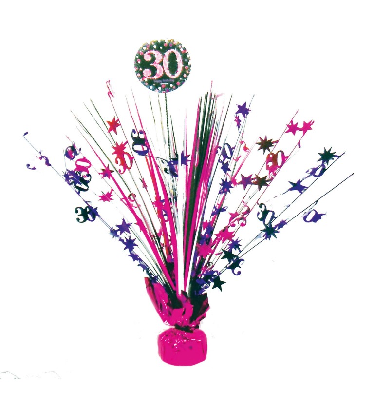 Růžová narozeninová dekorace - 30