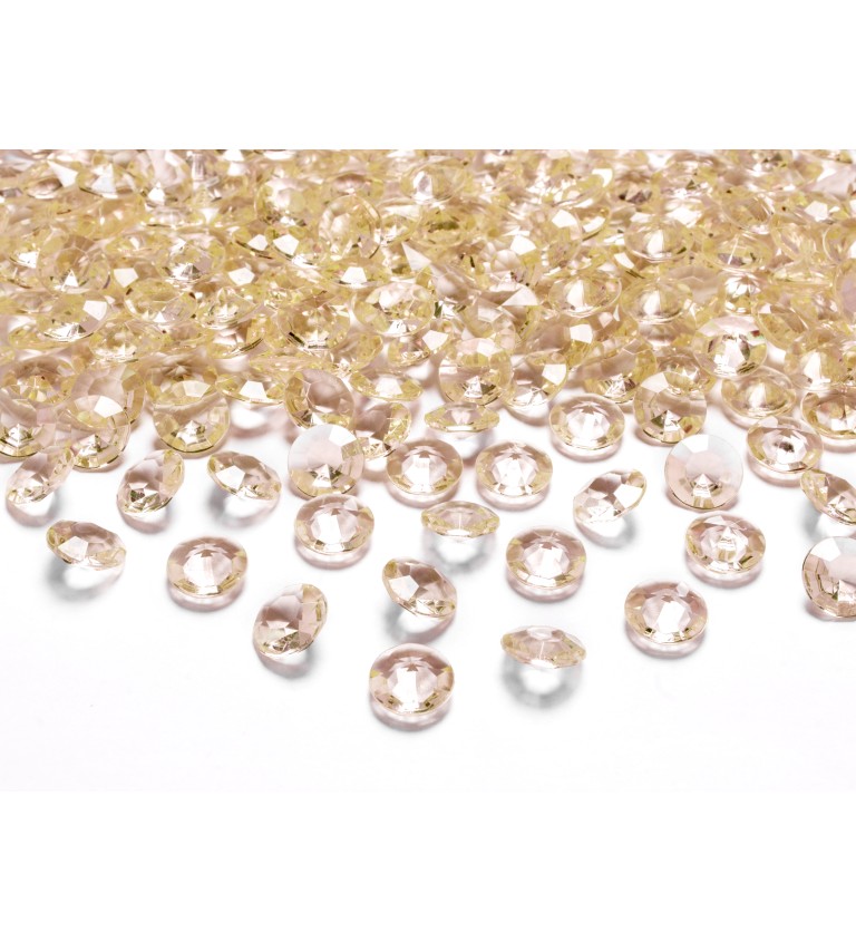 Dekorativní diamanty mini - zlaté
