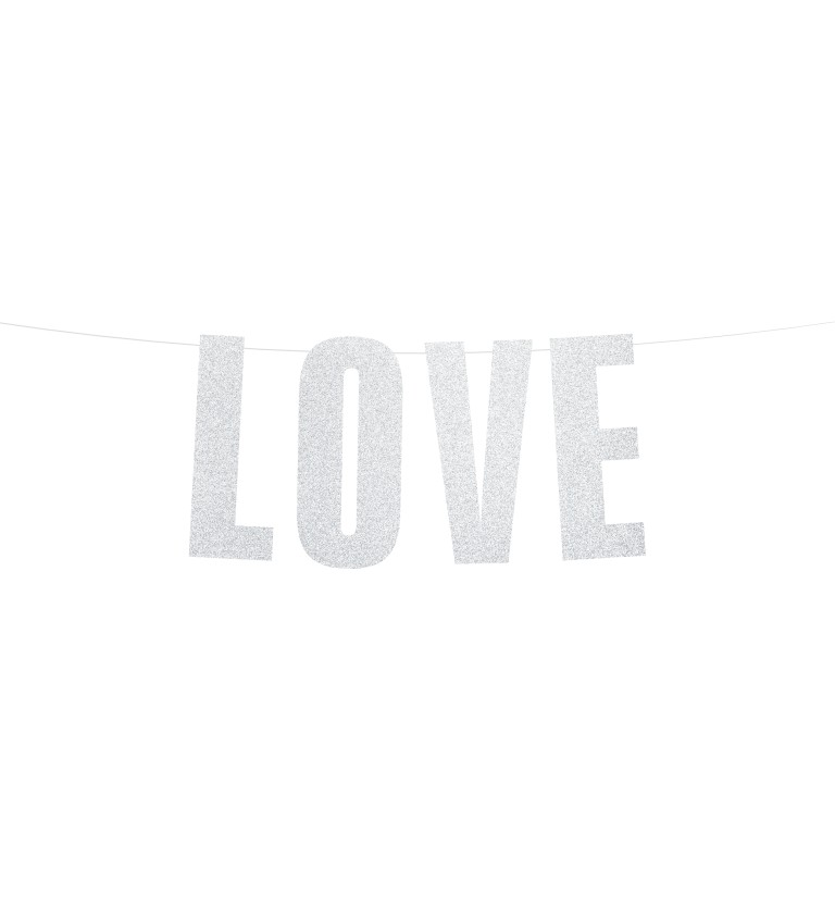 Banner Love, stříbrný