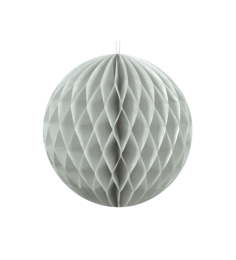 Dekorativní koule světle šedá - 10 cm