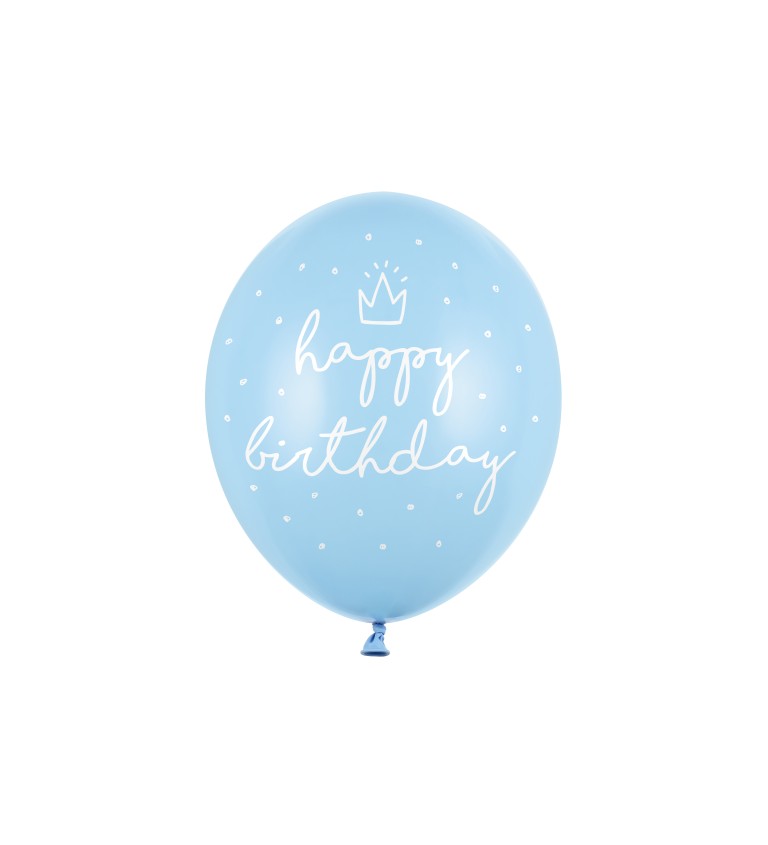 Světle modré narozeninové balónky