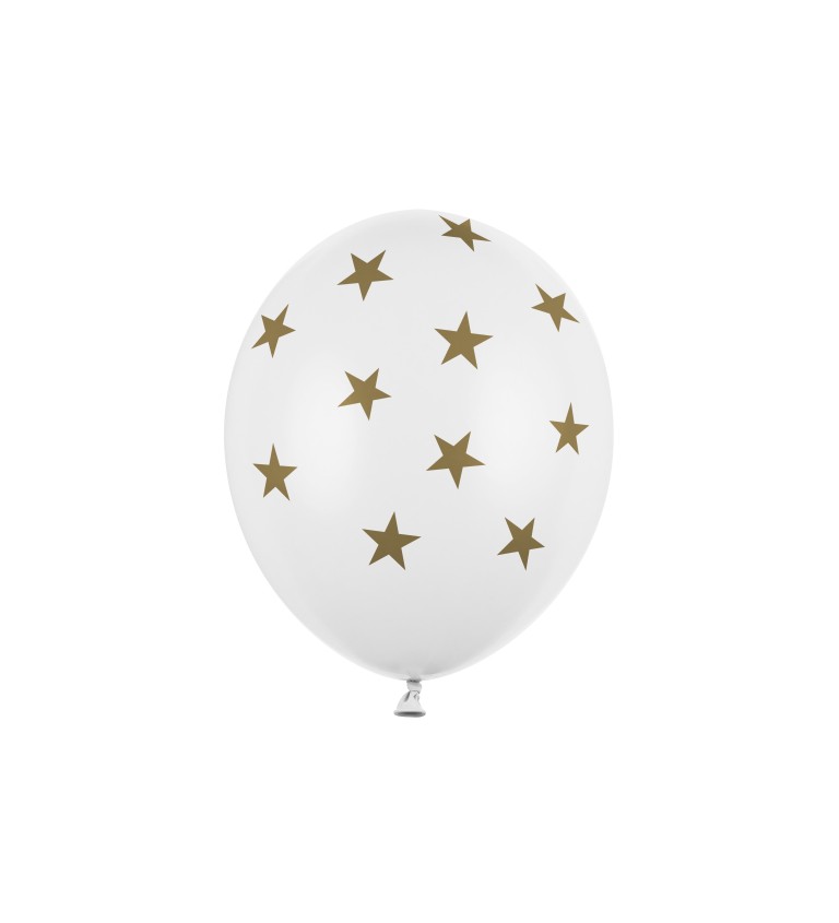 Balónek Zlaté hvězdy - 6ks