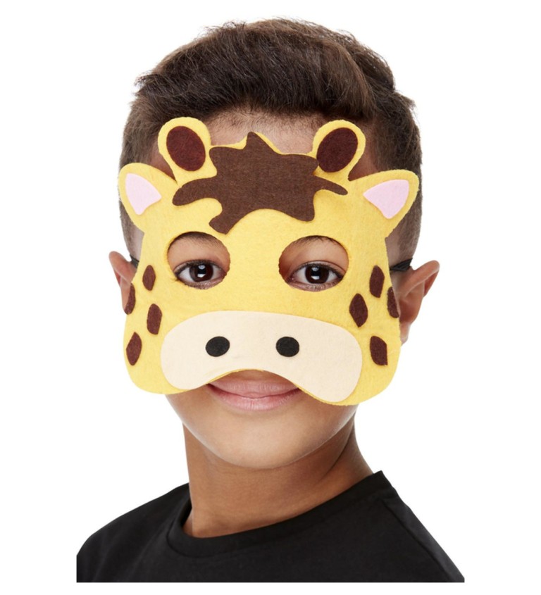 Maska Žirafa - plstěná