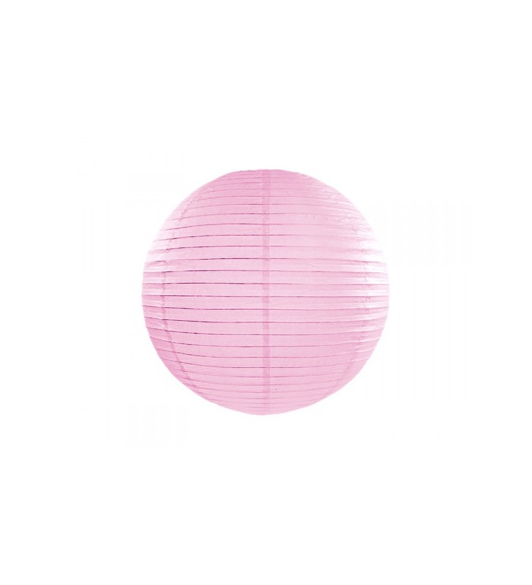 Papírový lampion II - světle růžový 45 cm
