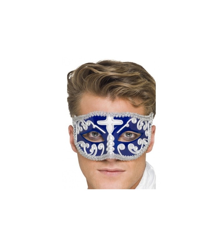 Maškaráda škraboška - modrá