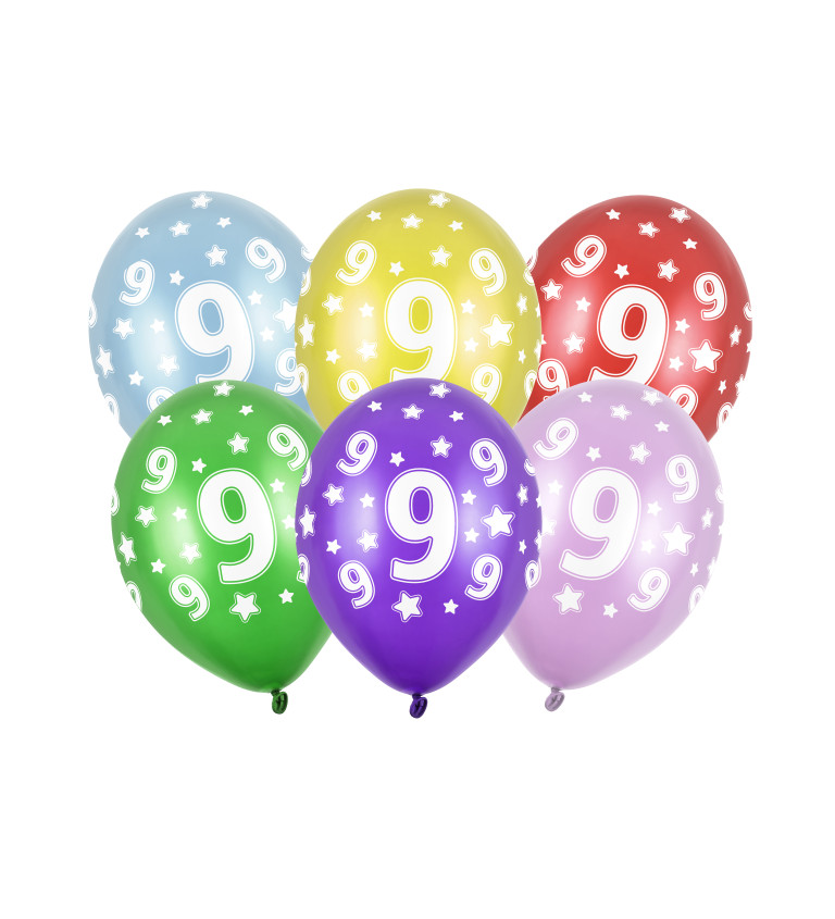 Balónek s číslem 9 (6ks)