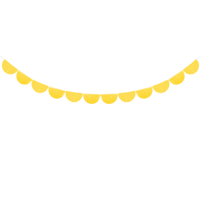 Girlanda - půlměsíčky žluté měnší