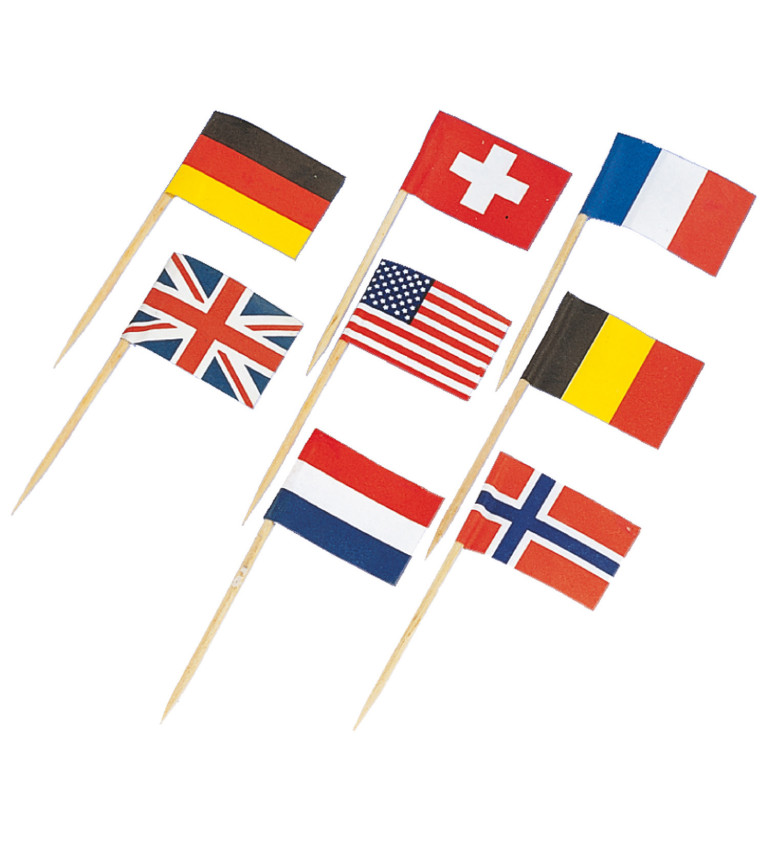 Párátka s různými vlaječkami