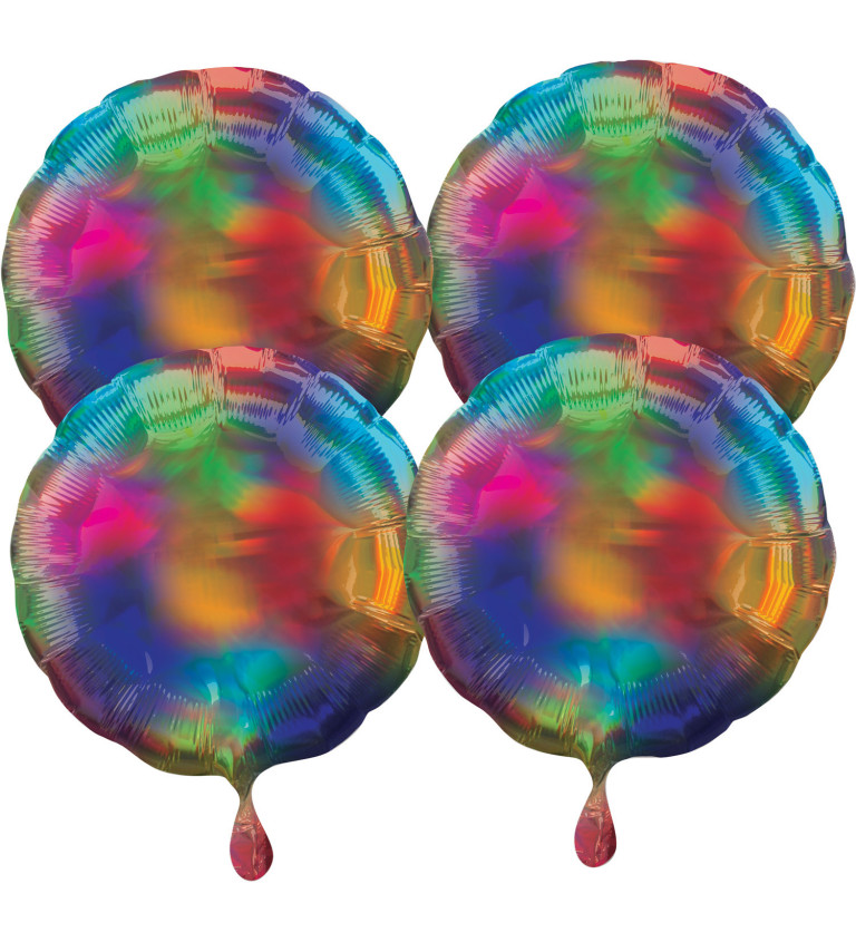 Duhově pastelové fóliové balónky II