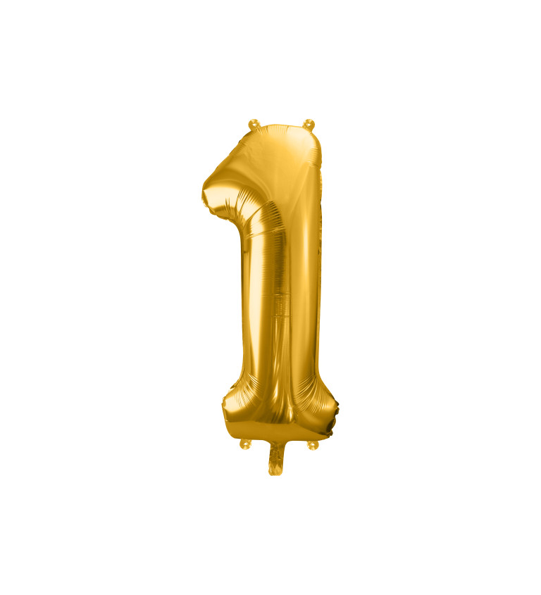 Fóliový balónek číslo 1 - zlatý