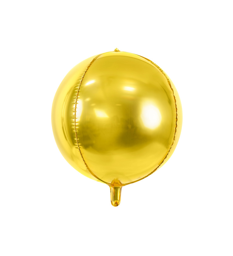Fóliový balónek koule - zlatý