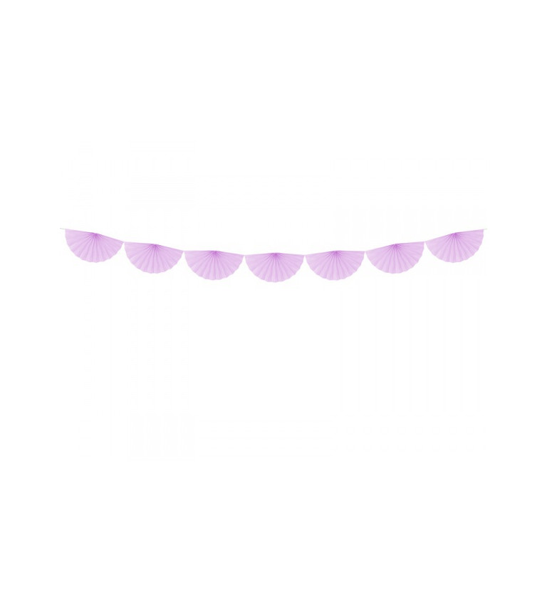 Girlanda - vějířky levandulové větší