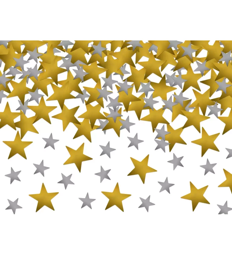 Konfety - Hvězdy , stříbrné a zlaté