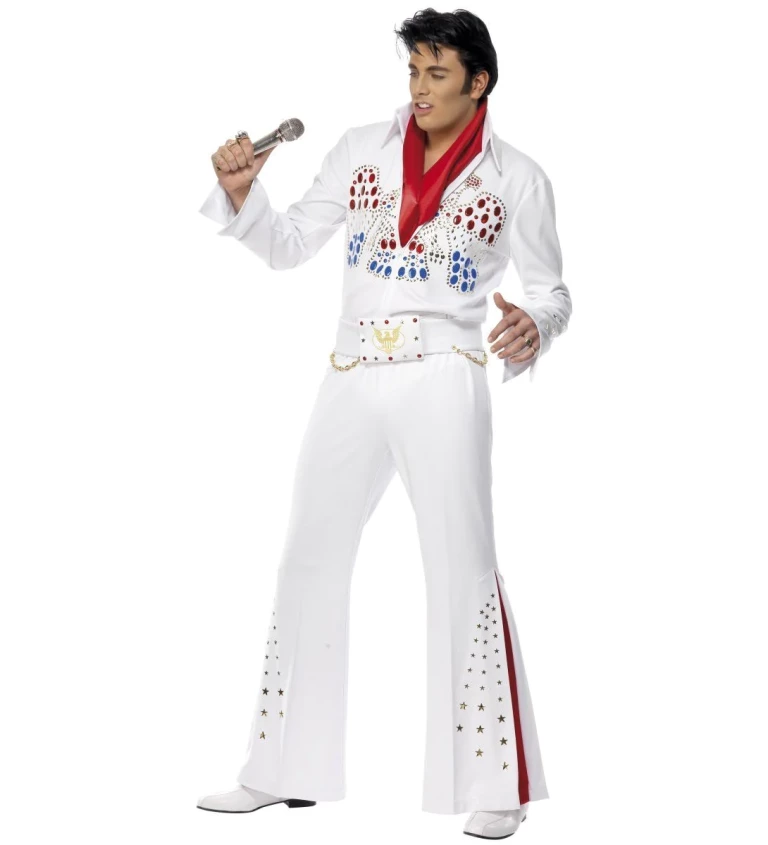 Kostým Elvis luxus - bílý