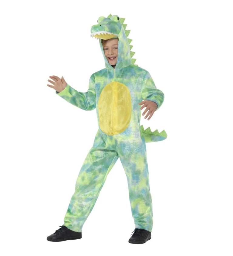 Chlapecký kostým - zelený dinosaurus