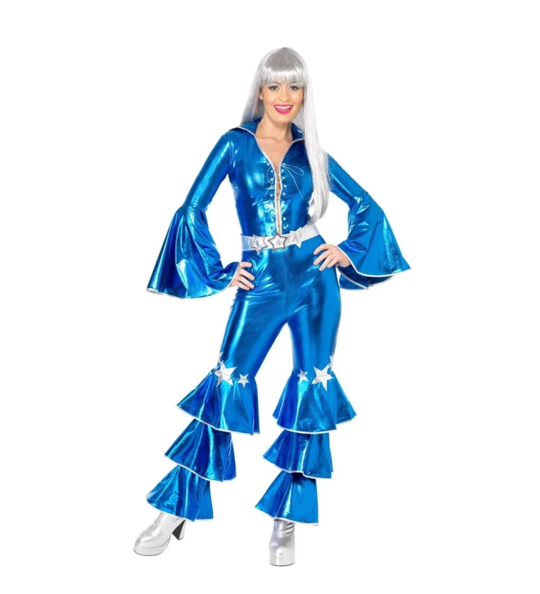 Dámský kostým - 70. léta, modrý