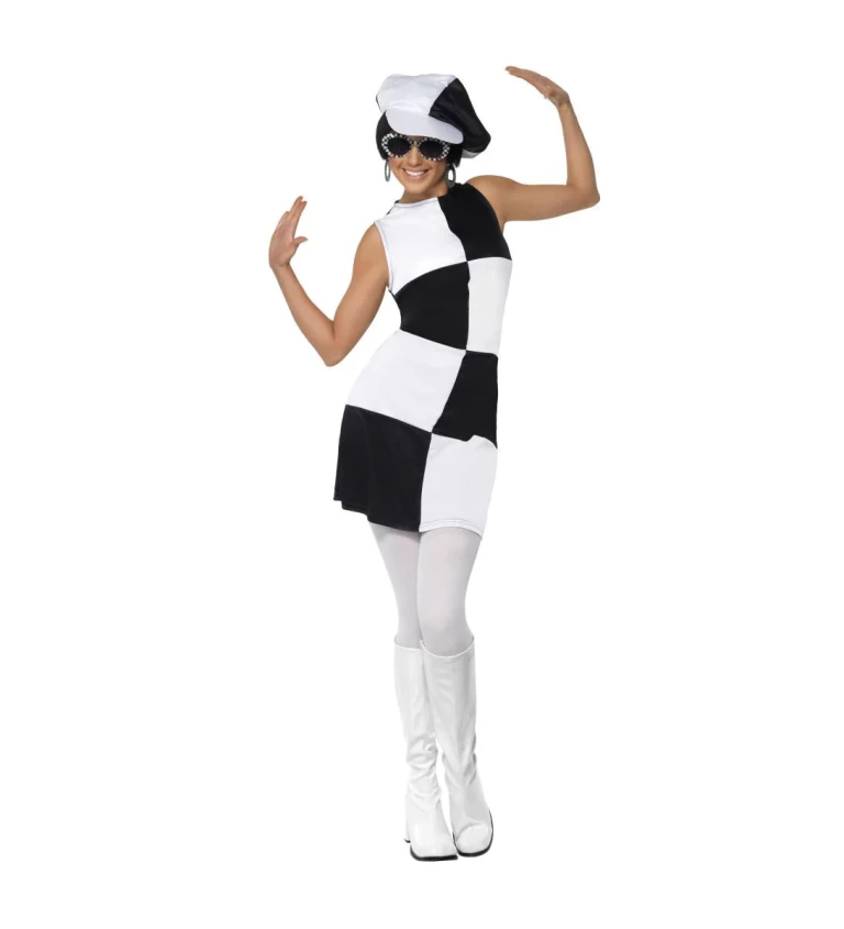 Dámský kostým - Retro, černo-bílý