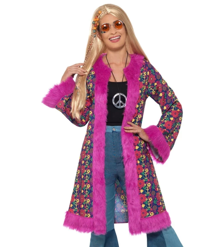 Fialový hippie kostým