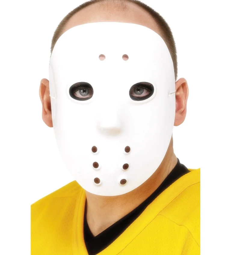Maska - Hokejová, bílá