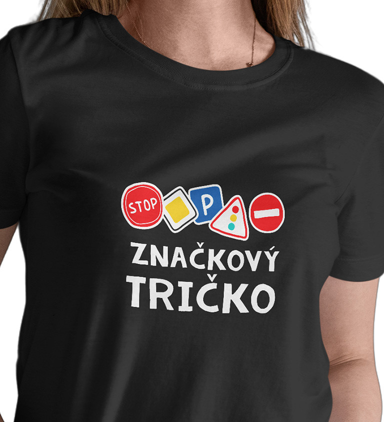 Dámské triko černé - Značkový tričko