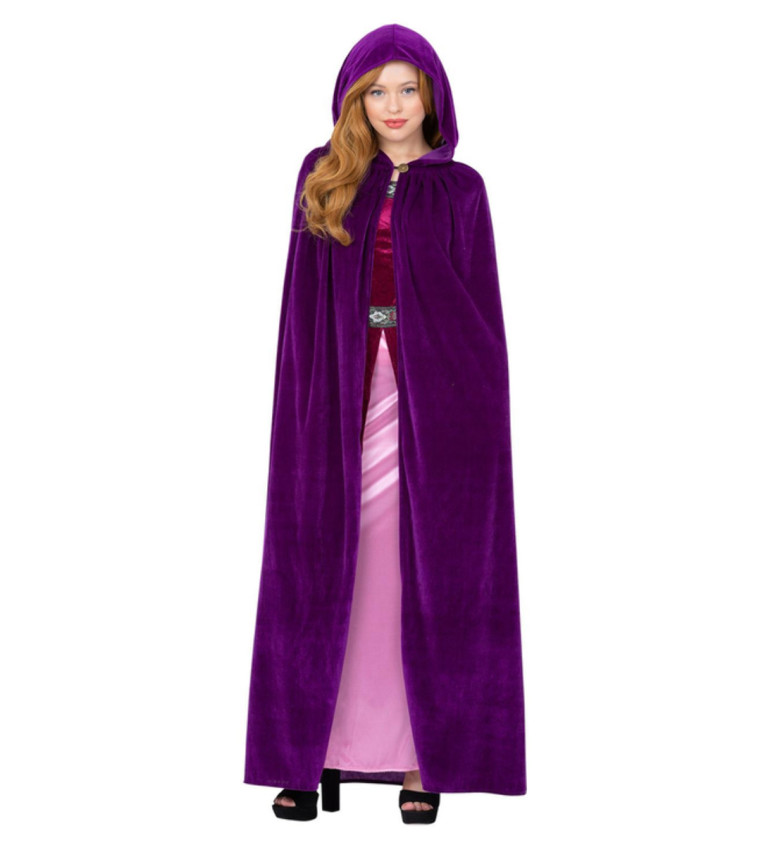 Fialový čarodějnický plášť