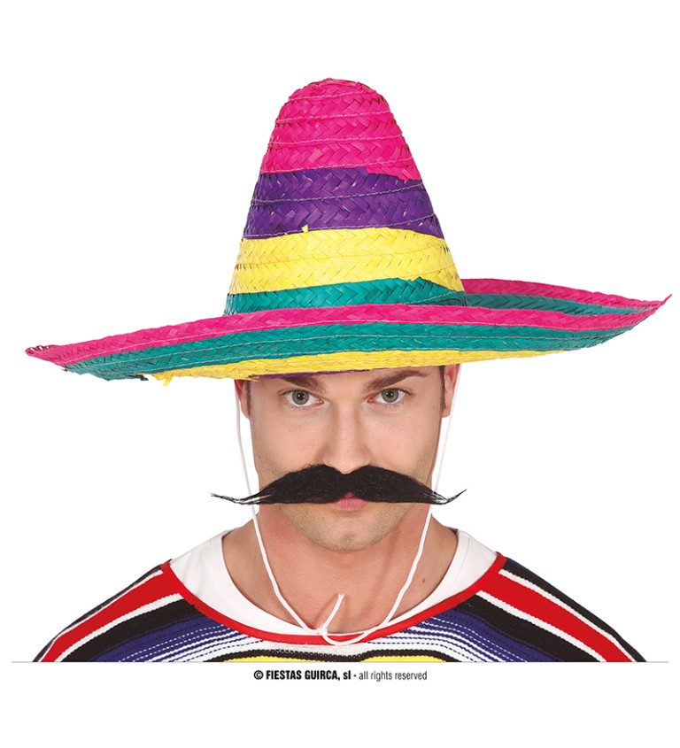 Barevný - mexický klobouk