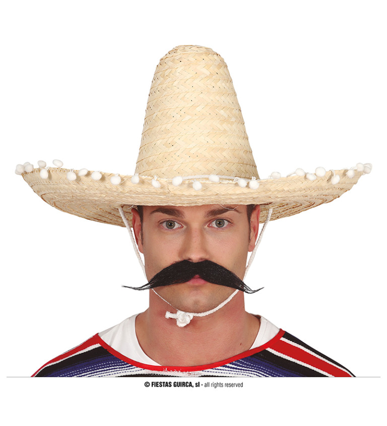 Mexický - slaměný klobouk