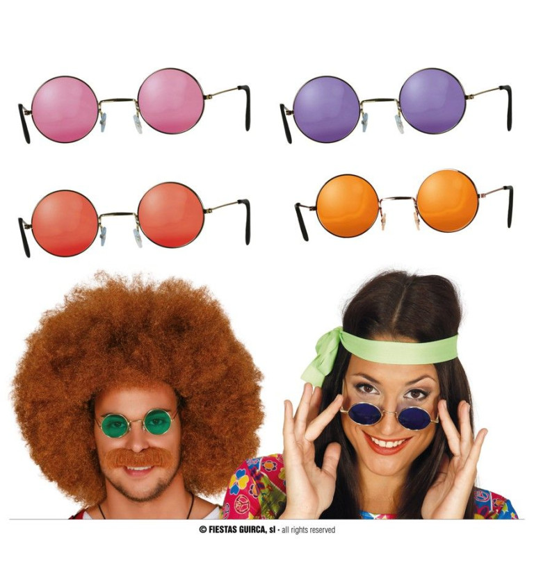 Barevné - hippie brýle